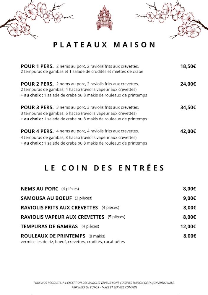 Restaurant Apsara - Menu Image 1